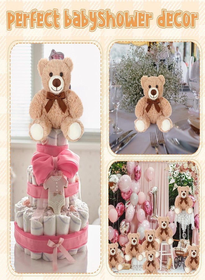 Zomiboo 7 Packs Plush Bear Stuffed Animals Plush Soft Cute Stuffed Dolls Birthday Party Decorations(Light Brown) - Image 5